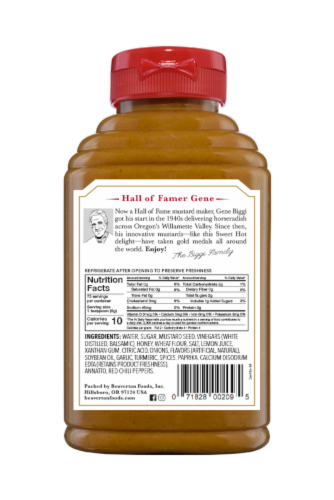 Beaver Brand Sweet Hot Mustard Perspective: back