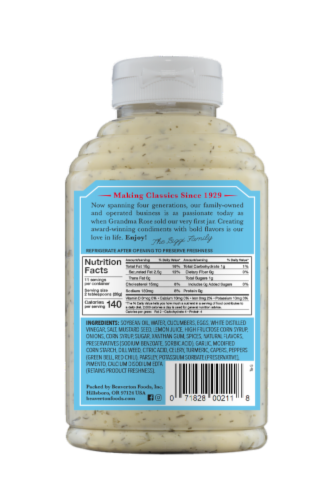 Beaver Brand Seafood Tartar Sauce Perspective: back