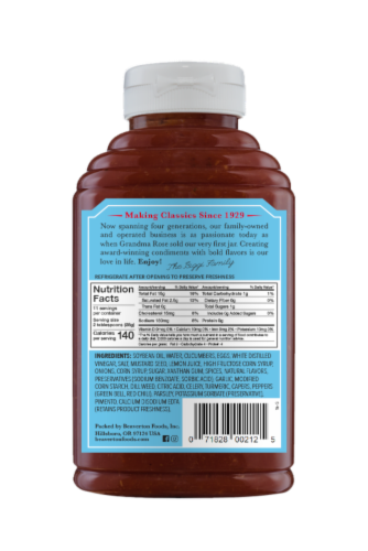 Beaver Brand Cocktail Sauce Perspective: back