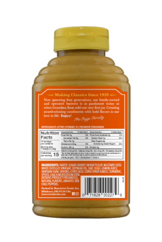 Beaver Brand Honey Mustard Perspective: back