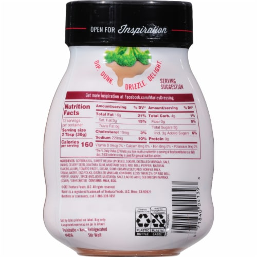 Marie's® Thousand Island Dressing + Dip Perspective: back