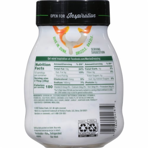 Marie's® Creamy Ranch Dressing + Dip Perspective: back
