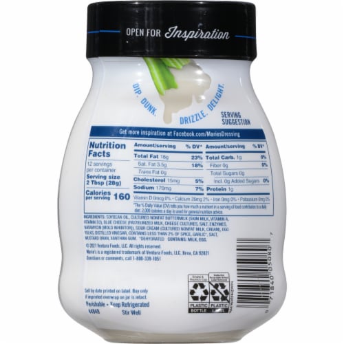 Marie's® Chunky Blue Cheese Dressing + Dip Perspective: back