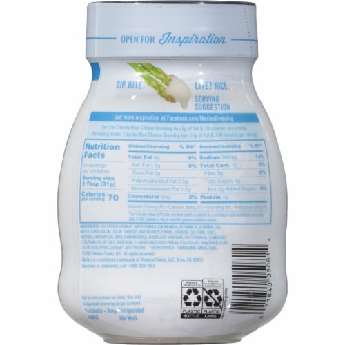 Marie's® Lite Chunky Blue Cheese Dressing + Dip Perspective: back