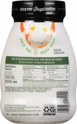 Marie's® Creamy Ranch Dressing Perspective: back