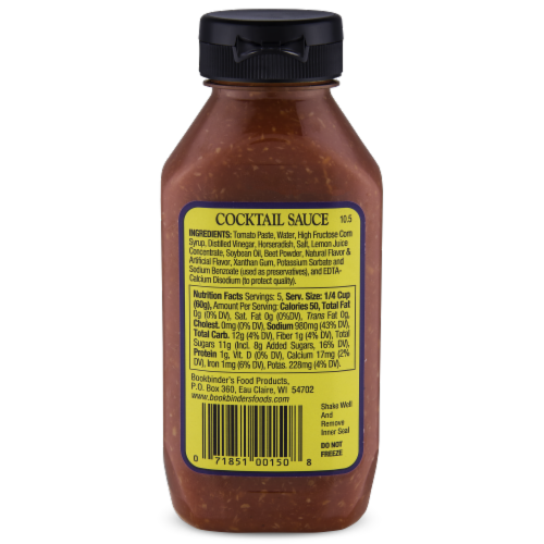 Bookbinder's® Seafood Cocktail Sauce Perspective: back