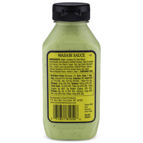 Bookbinder's Hot Wasabi Sauce Perspective: back