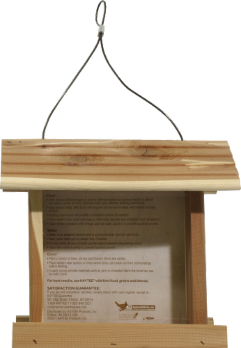 Kaytee Cedar Songbird Feeder Perspective: back