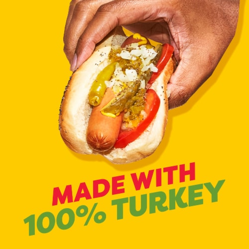 Oscar Mayer Turkey Dogs Bun-Length Uncured Turkey Franks Hot Dogs Perspective: back