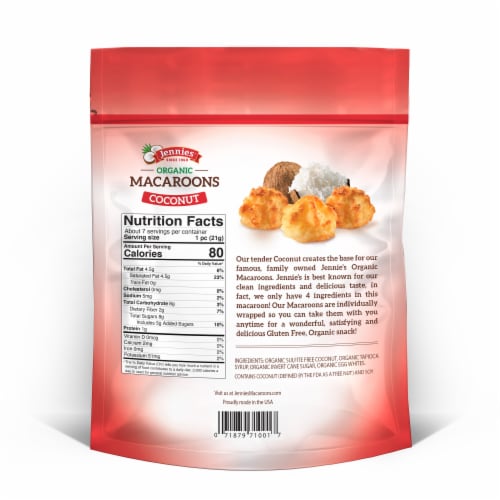 Jennies® Organic Coconut Macaroons Perspective: back