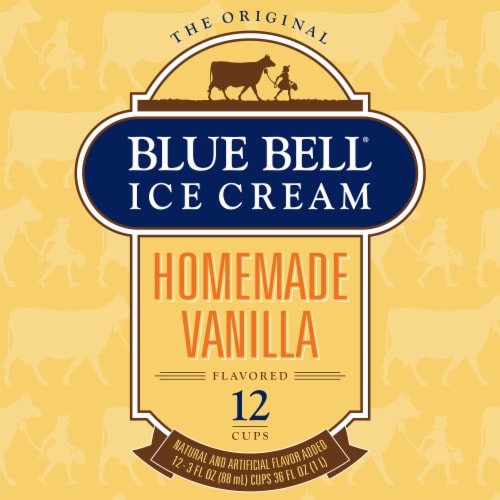 Blue Bell® Homemade Vanilla Ice Cream Cups Perspective: back