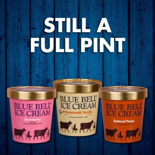 Blue Bell® Gold Rim Assorted Flavors Ice Cream Pint Perspective: back