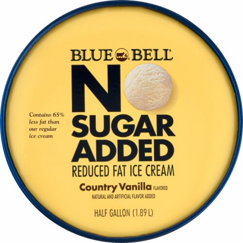 Blue Bell® No Sugar Added Country Vanilla Ice Cream Tub Perspective: back