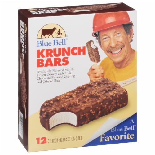 Blue Bell® Krunch Frozen Dairy Dessert Bars Perspective: back