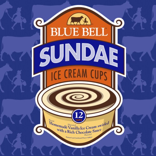 Blue Bell® Sundae Ice Cream Cups Perspective: back