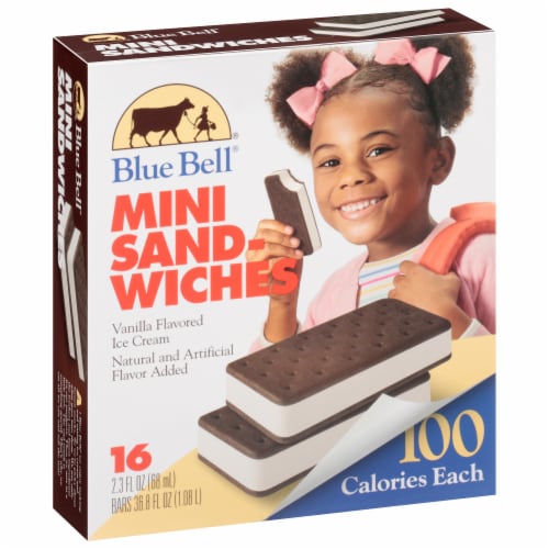 Blue Bell® Vanilla Mini Ice Cream Sandwiches Perspective: back