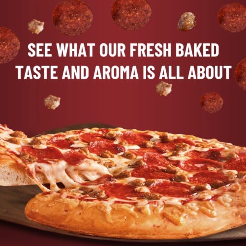 DIGIORNO Sausage & Pepperoni Frozen Pizza on a Rising Crust Perspective: back