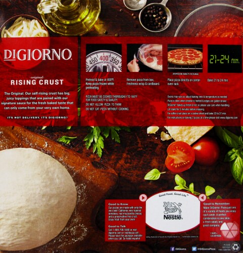 DIGIORNO Three Meat Pizza Perspective: back
