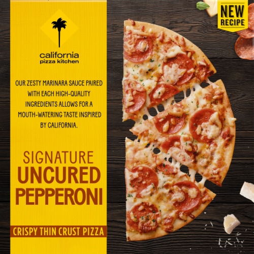 California Pizza Kitchen Signature Uncured Pepperoni Crispy Thin Crust Frozen Pizza Perspective: back
