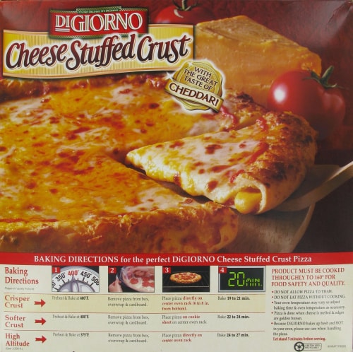 DIGIORNO Cheese Stuffed Crust Five Cheese Pizza Perspective: back