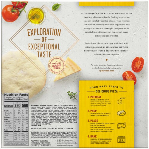 California Pizza Kitchen® BBQ Recipe Chicken Gluten Free Crispy Thin Crust Frozen Pizza Perspective: back
