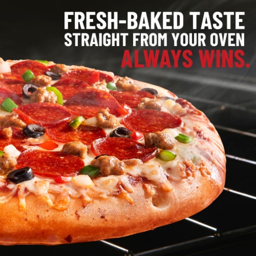 DiGiorno Frozen Pizza Rising Crust Supreme Pizza Perspective: back