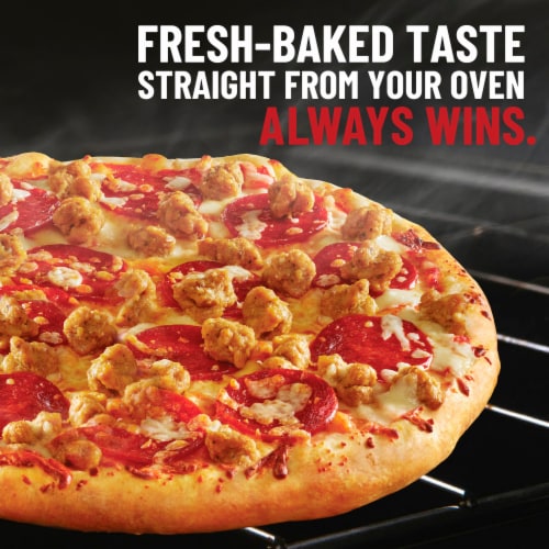 DiGiorno Frozen Thin-Crust Pizza Thin and Crispy Stuffed Crust Pepperoni and Sausage Pizza Perspective: back