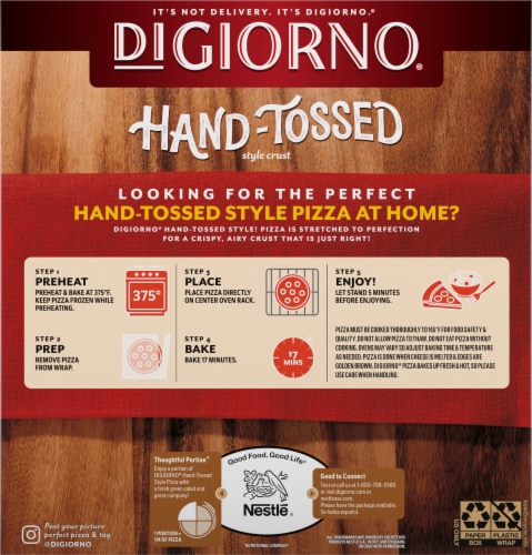 DIGIORNO® Frozen Four Cheese Hand-Tossed Pizza Perspective: back