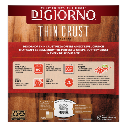 DiGiorno® Classic Thin Crust Pepperoni Frozen Pizza Perspective: back