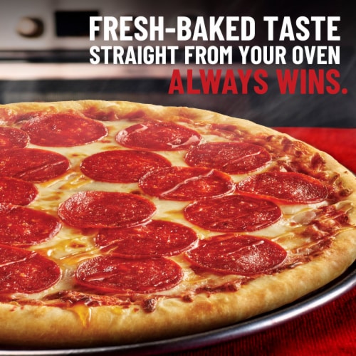 DiGiorno Frozen Pepperoni Thin and Crispy Stuffed Crust Pizza with Mike’s Hot Honey Perspective: back