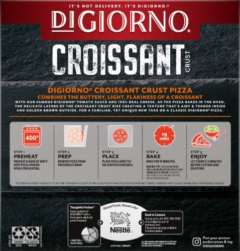 DiGiorno Frozen Pizza Pepperoni Croissant Crust Pizza Perspective: back