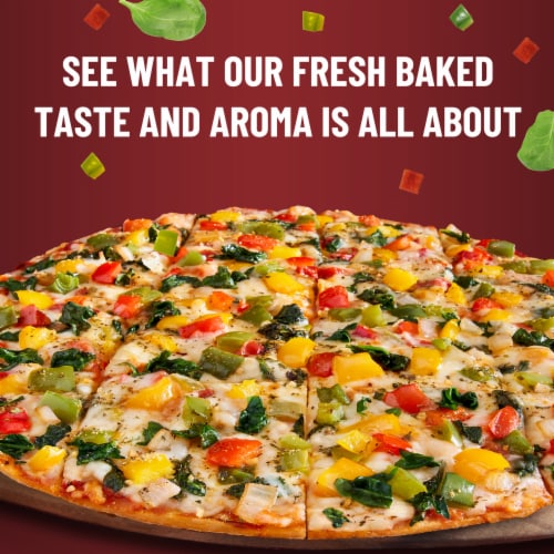 DiGiorno Loaded Ultra Thin Crust Veggie Lovers Pizza Perspective: back
