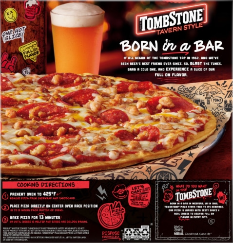 Tombstone® Tavern Style Let's Meat Up Frozen Pizza Perspective: back