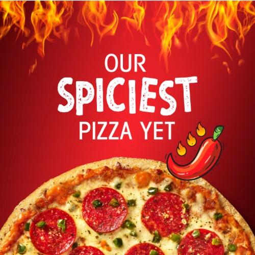 DiGiorno Spicy Ranch and Pepperoni Thin Crust Pizza with Hidden Valley Ranch Sauce (Frozen) Perspective: back