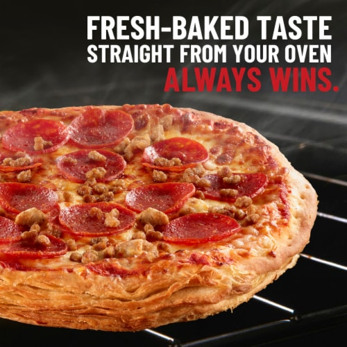 DiGiorno Frozen Pizza Three Meat Croissant Crust Pizza Perspective: back