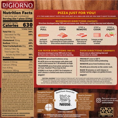 DIGIORNO® Traditional Personal Size BBQ Recipe Chicken Frozen Pizza