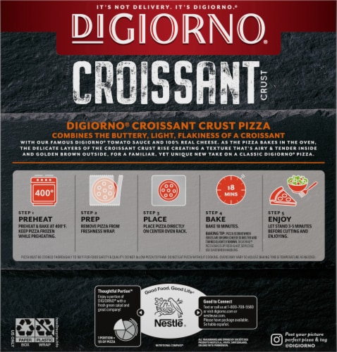 DiGiorno® Frozen Four Cheese Croissant Crust Pizza Perspective: back