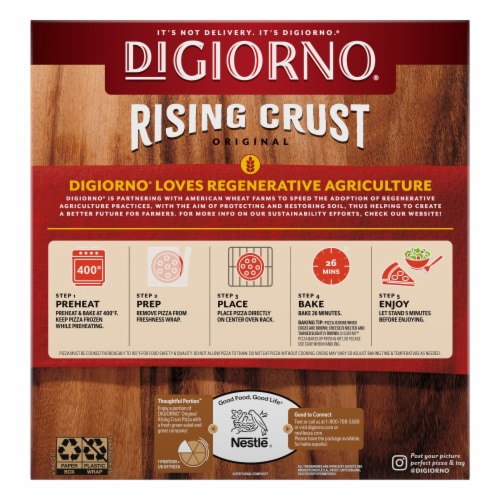 DIGIORNO Hawaiian Style Frozen Pizza on a Rising Crust Perspective: back