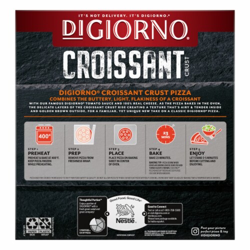DIGIORNO® Croissant Crust Three Meat Frozen Pizza Perspective: back