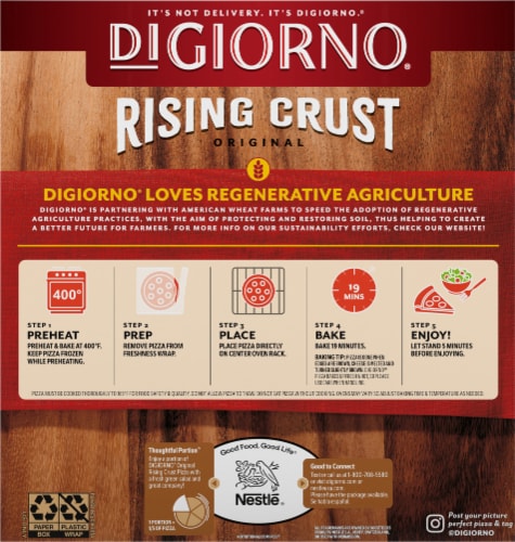 DiGiorno Frozen Pizza Rising Crust Pepperoni Pizza Perspective: back