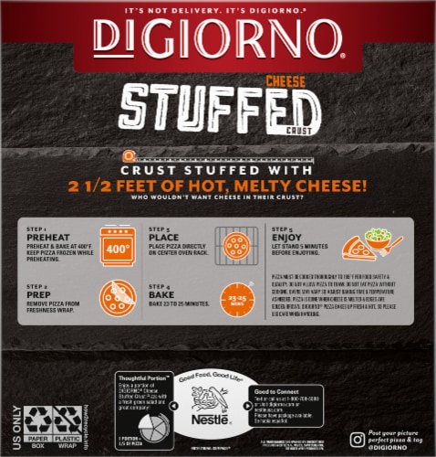 DIGIORNO Supreme Frozen Stuffed Crust Pizza Perspective: back