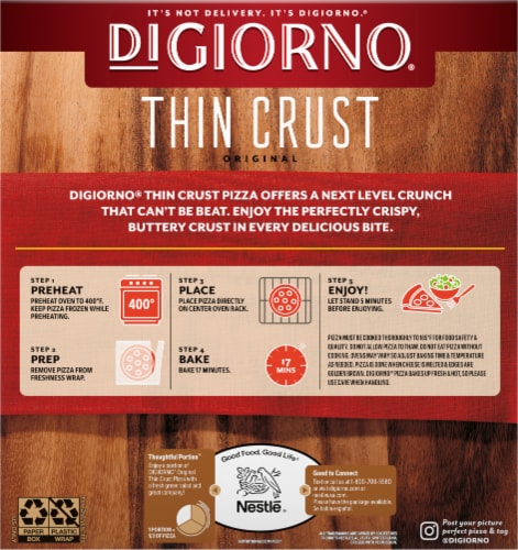 DiGiorno® Frozen Margherita Thin Crust Pizza Perspective: back