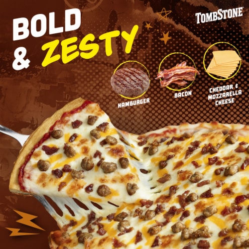 Tombstone Original Crust Pizza Bacon Cheeseburger Pizza Freezer Pizza (Frozen) Perspective: back