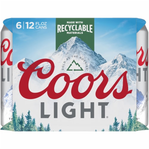 Coors Light American-style Light Lager Beer Perspective: back