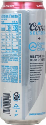 Coors Gluten Free Black Cherry Hard Seltzer Single Can Perspective: back
