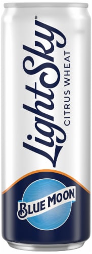 Blue Moon Light Sky Citrus Wheat Beer Perspective: back