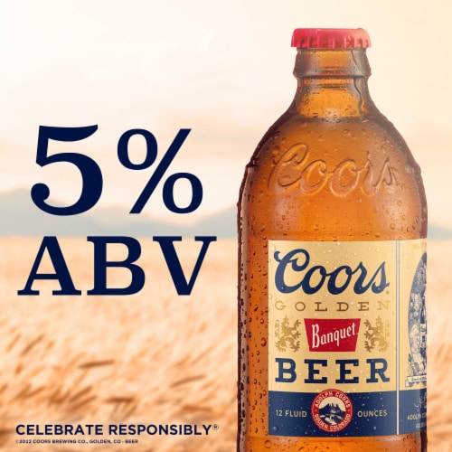 Coors Banquet American Lager Beer Perspective: back