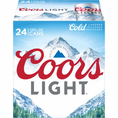 Coors Light American Light Lager Beer Perspective: back