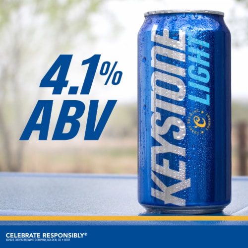 Keystone American-style Light Lager Beer Perspective: back