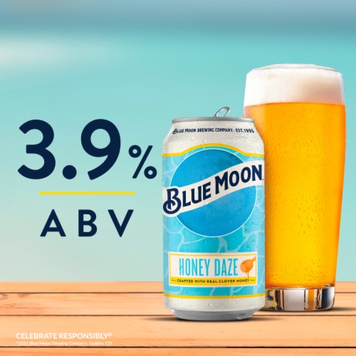 Blue Moon® Honey Daze Seasonal Beer Perspective: back